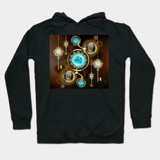 Rusty Background with Turquoise Lenses Hoodie